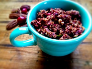 grain free cranberry pear granola